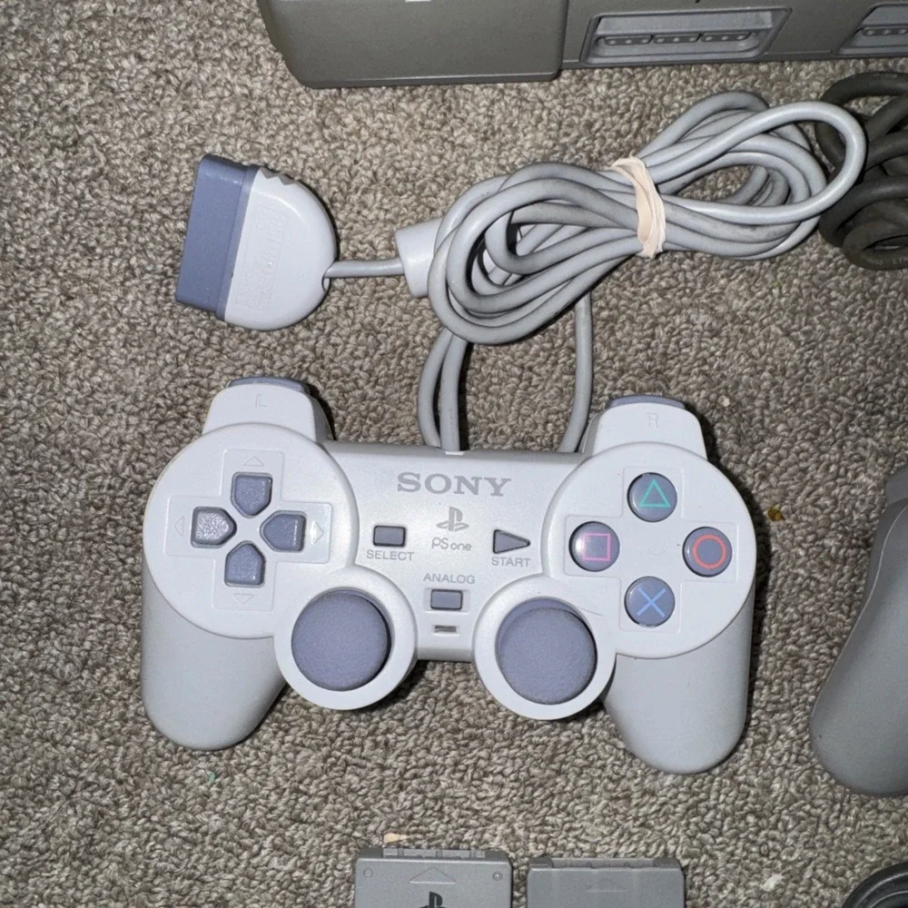Sony PlayStation 1 SCPH-7501 Console PS1 Bundle 2 Controllers 2 Games Tested EUC